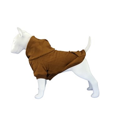 Felpa con cappuccio marrone per cani